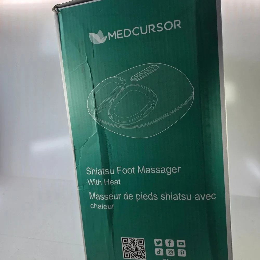 Medcursor Shiatsu Foot‎ Massager With Heat MDFM400 Black Electric Deep Kneading